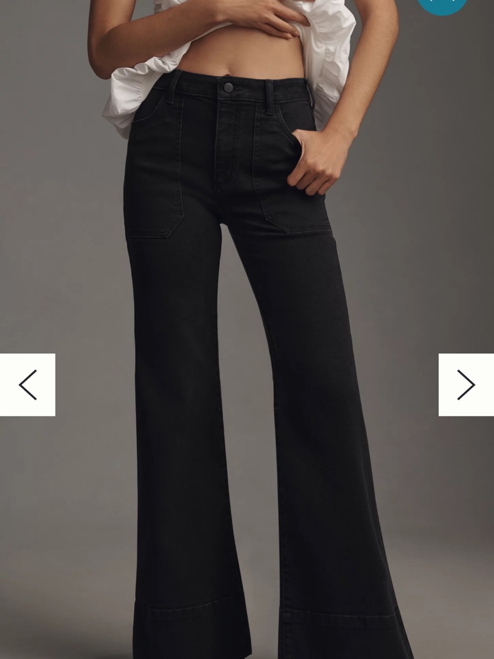 The Rylan Relaxed High-Rise black Flare Jeans by Pilcro, Anthropologie size 25
